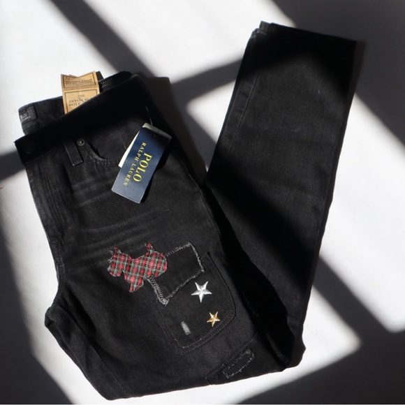 NWT Polo by Ralph Lauren Patchwork Denim Jeans - Picture 4 of 7